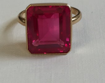 Pink spinel ring | Etsy