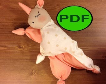 unicorn comforter waldorf doll pattern unicorn pattern tutorial Baby First Toy comforter pattern Baby toy pattern diy unicorn sewing pattern