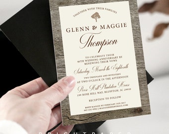 Rustic Vow Renewal Invitation Invite Wedding Card Country Southwestern Rustic Vow Renewal Invitation Invite Wedding Card Country Southwestern
