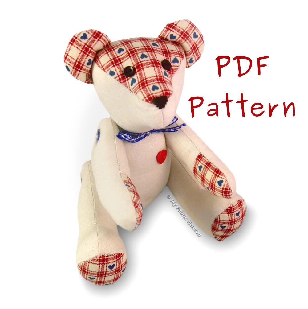 free printable memory bear sewing pattern