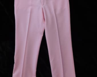 Men's Pink Pants/ 1970's Pink Golfing Pants/ Sansabelt Jaymar Pink Slacks/ 70s Pink Mens Trousers/ 1970s Pink Mens Pants/ 34" Waist