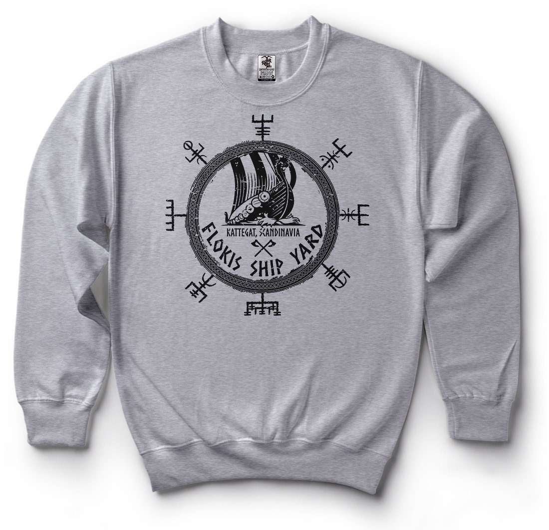 Viking Sweater Floki's Shipyard Sweatshirt Valhalla Odin