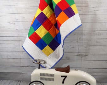Rainbow Baby, Rainbow Quilt, Colourful Crib Bedding, Rainbow Crib Quilt, Rainbow Patchwork Quilt, Baby Quilt, Cot Quilt, Crib Quilt, Blanket