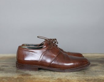 90s JOAN & DAVID OXFORDS brown leather shoes size 7