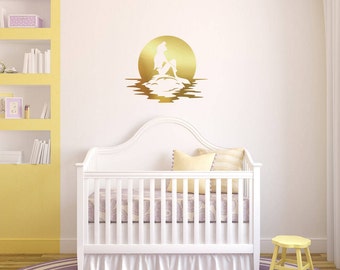 Mermaid Wall Decal, Baby Room Mermaid Wall Decorations, Vinyl Wall Stickers, Sticker Wall Art, Removable Wall Art, Baby Room Stickers