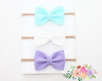Baby Headband. Hair Bow. Bows. Bow Headband. Infant Headband. Baby Bows. Nylon Headband, Bows. Baby Headband Set. Felt bow. clip. bow tie