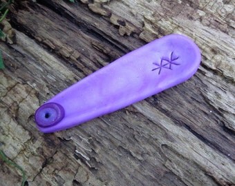Rune Incense Burner, Clay Joss Stick Holder, Ash catcher pagan and spiritual symbols and designs