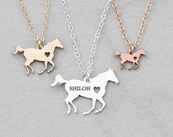 SALE • Racing Horse Necklace • Personalized Horse Lover Gift • Silver Horse • Barrel Racing • Horse Racing • Rodeo • Equestrian Gift Ideas