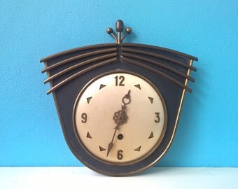 vintage retro art- deco style wall clock