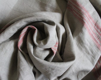 Premium Linen fabric, Huckaback ,natural linen, rustic linen, flax, wedding decor, softened linen,grainsack linen