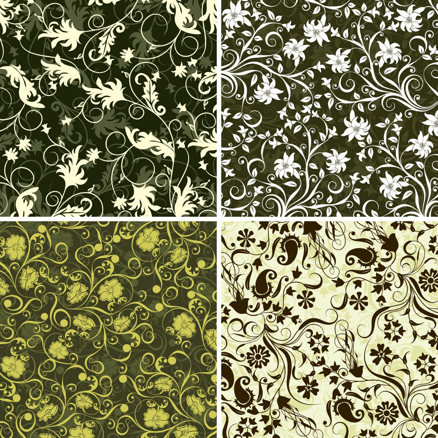 four 12 x 12 vinyl sheets set floral pattern outdoor vinyl or siser