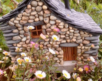 Fairy House for the Garden ~ 'Periwinkle Cottage'
