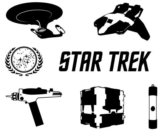 Download Star Trek dxf svg eps png file for use with your Silhouette