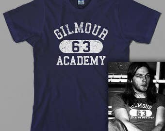 Pink Floyd Gilmour Academy 63 T Shirt, As worn by David Gilmour circa 72, the wall syd barrett, roger waters, dark side moon, Graphic Tee