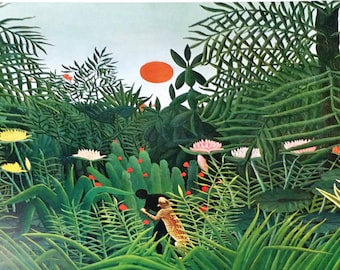 Henri Rousseau Virgin Forest at Sunset 1908 Oringal Lithograph