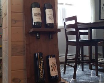 Reclaimed Wood Wall Decor Wine Rack