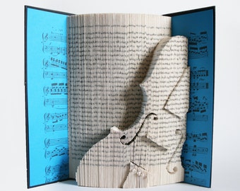 Book Folding Pattern Violin: Book Folding Tutorial, Cut and Fold, Free printable downloads to personalise your book art