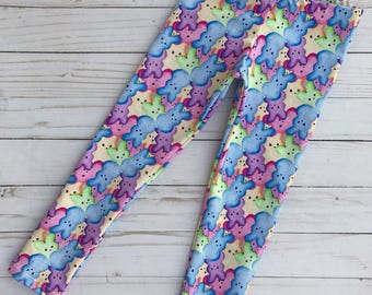 Baby Leggings - Toddler Leggings - Baby Girl Leggings - Kids Leggings - Bunny Leggings - Colorful Leggings - Girls Leggings - Baby Gifts
