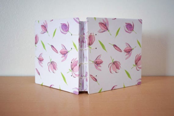Blank pages notebook, Floral notebook, Notebook for her, Colourful notebook, Hardcover notebook, Coptic journal, Cute notebook