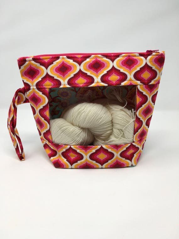 Knitting and Crochet project bag peekaboo regular size
