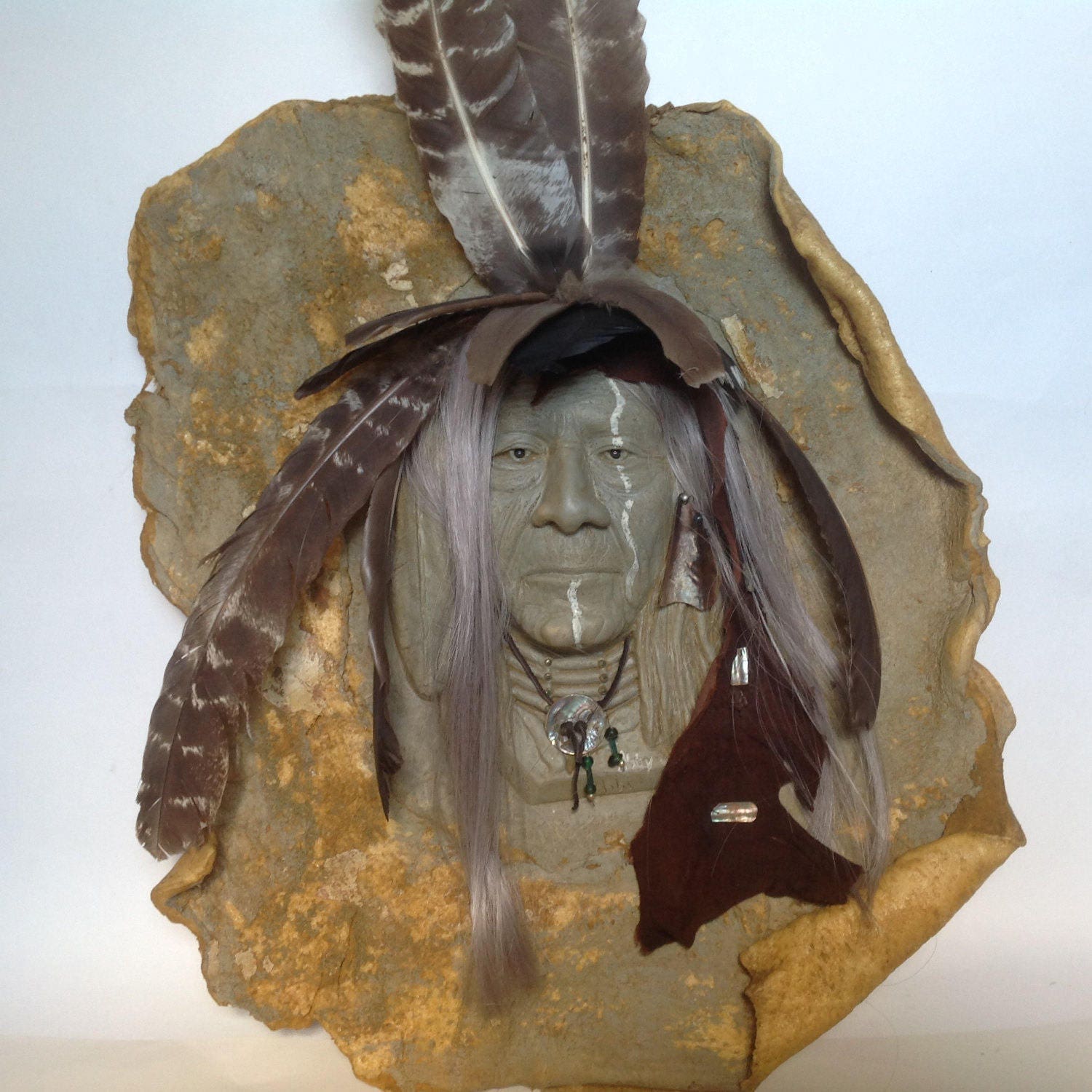 Native American Indian Wall Sculpture/Medicine