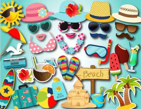 printable-summer-fun-party-photo-booth-props-summer-beach