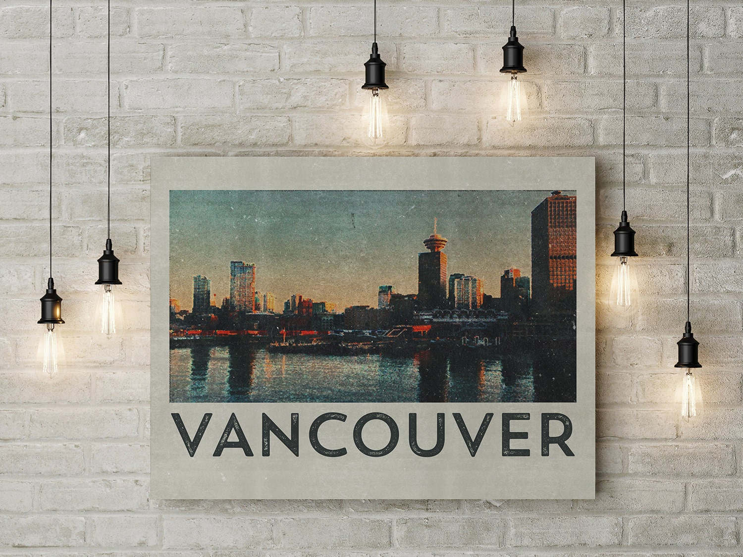 Vancouver Print Vintage Travel Poster Vancouver Poster