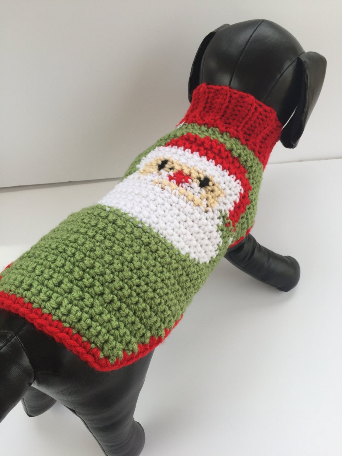 size SMALL READY to SHIP Santa Dog Sweater Holiday Dog