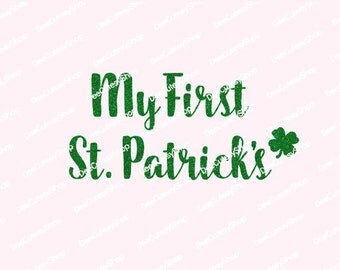 My First St Patricks Day Iron-On, Non-Shed Glitter, Green, 1st Glitter, St Patricks, St Paddys, Iron On, Baby, NOT DIGITAL, Iron On Decal