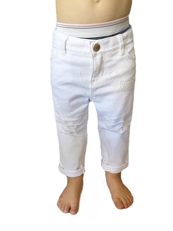 toddler boy white joggers