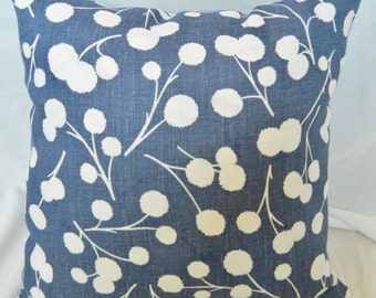 Thom Filicia-Burnet/Ink- Decorative throw pillow Cover / Linen / Both Sides / 18 x 18