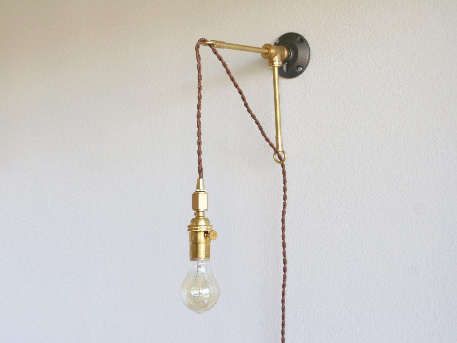 Brass bracket with hanging light metal bracket Hanging Lamp