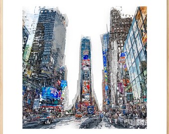 New York Cityscape, New York City, Modern Cityscape, Urban Art, Modern Art, Wall Art, Painting, New York City, Architecture