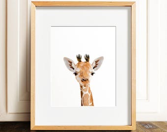 Safari nursery art, Giraffe print, PRINTABLE art, Safari animals wall art, Baby giraffe, Safari nursery decor, Safari theme,Nursery wall art