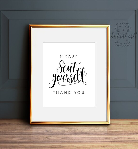 Please seat yourself Bathroom wall decor PRINTABLE art