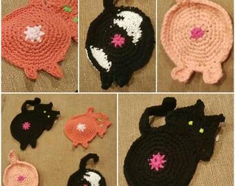Cat Butt Coasters