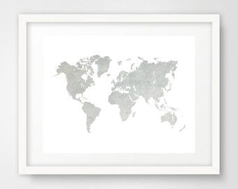 World Map Poster Etsy World Map Poster Etsy