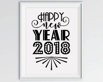 Happy new year sign | Etsy