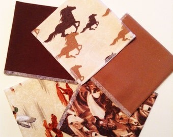 Mens Handkerchiefs, Set of 5, Hunters,Sportsman Prints, Flannel Handkerchiefs,Reusable Tissues,Hankies,Gift for Dad,ValentinesGift MH603