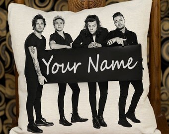 Throw Pillowcase Decorative Cushion Personalized Pillow Cover // Rectangle, Square // Custom Name One Direction WCS_18