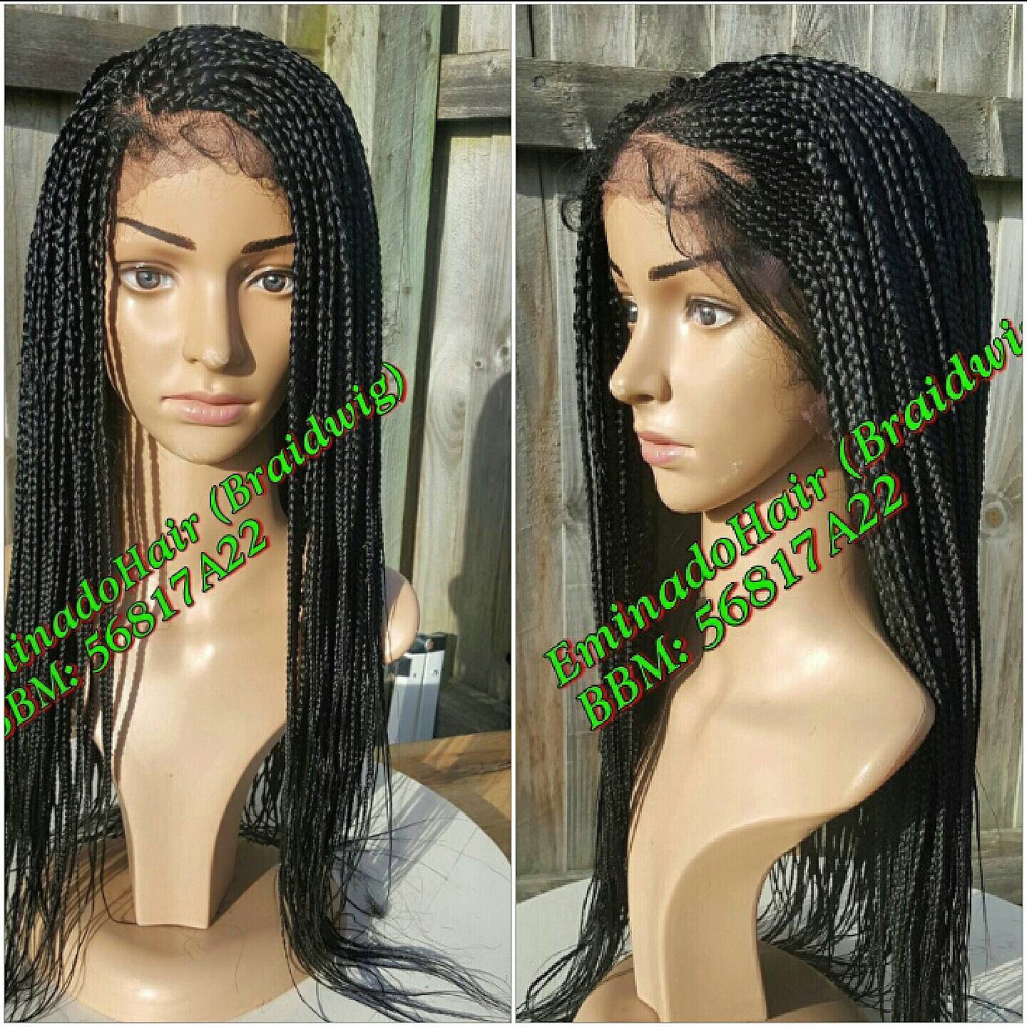 Braided Wig glueless wholelace/full lace unit Braids. Side