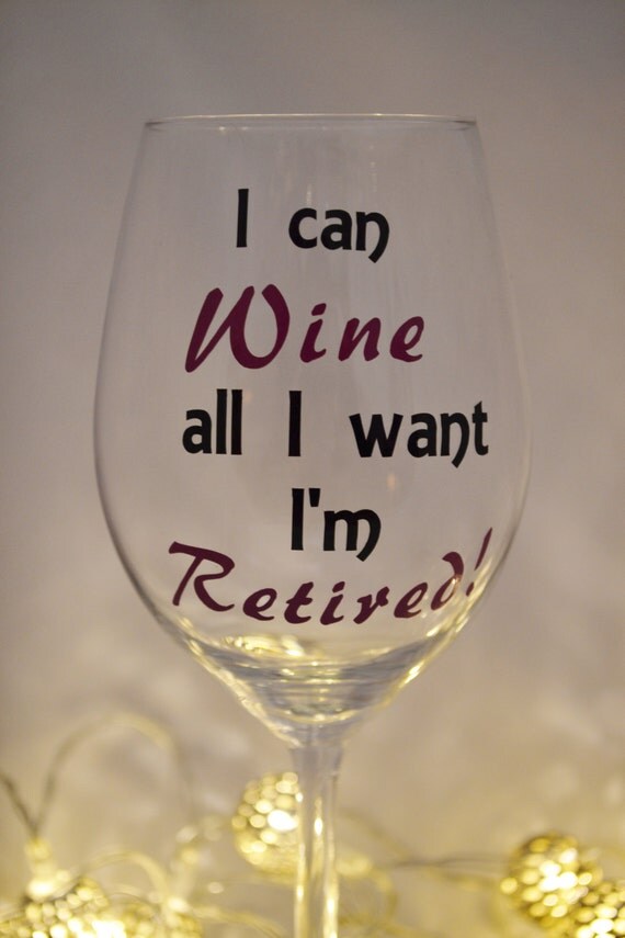 Wine Glass Retirement Gift