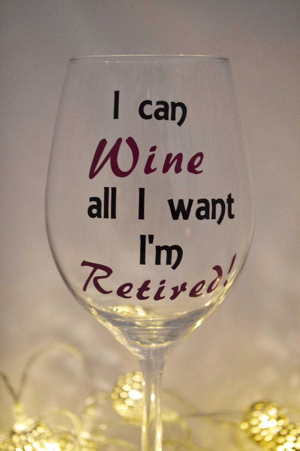 Wine Glass Retirement Gift