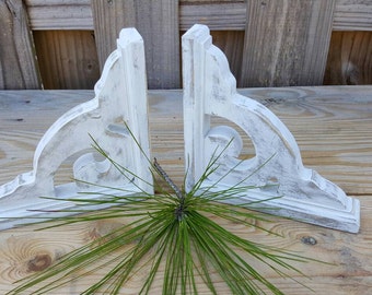 Corbel Set, lightly distressed, Farmhouse style decor, Rustic Wo