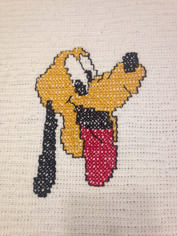 Pluto Newborn Baby Blanket Cross Stitch Baby Blanket