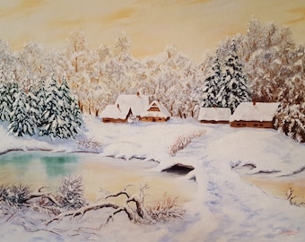 Oil painting, original painting, hand painted, art, landscape, paysage, perfect gift, huile originale, wedding gift, unique, one-of-a kind