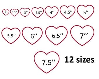 heart applique design, machine embroidery design, applique embroidery design, instant download, 12 sizes