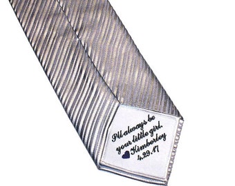 Embroidered Tie Patch - Wedding Tie Patch - Father of the Groom Bride Gift - Tie Patch - Tie Gift - Gift for Dad - Personalized Tie Patch
