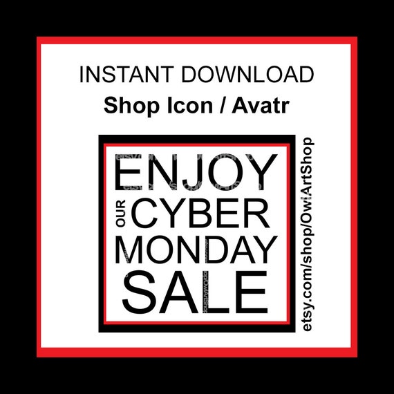 Items similar to Cyber Monday Sale - Shop Icon, Instant digital ...