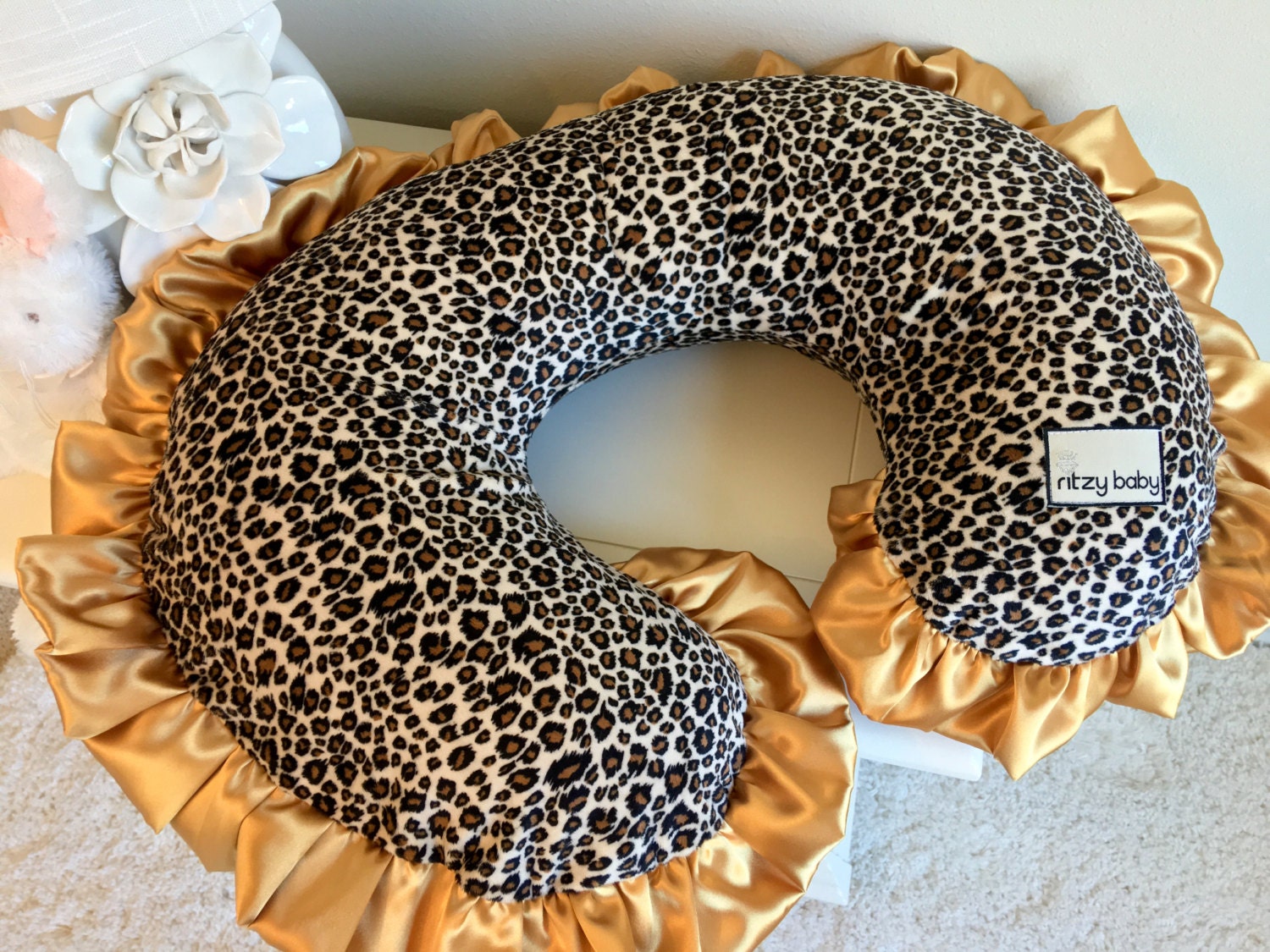 leopard neck pillow